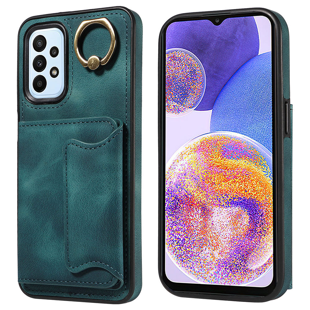 001 For Samsung Galaxy A23 4G A23 5G (Global Version) PU Leather TPU Ring Kickstand Phone Case Card Holder Back Cover 001 For Samsung Galaxy A23 4G A23 5G (Global Version) PU Leather TPU Ring Kickstand Phone Case Card Holder Back Cover